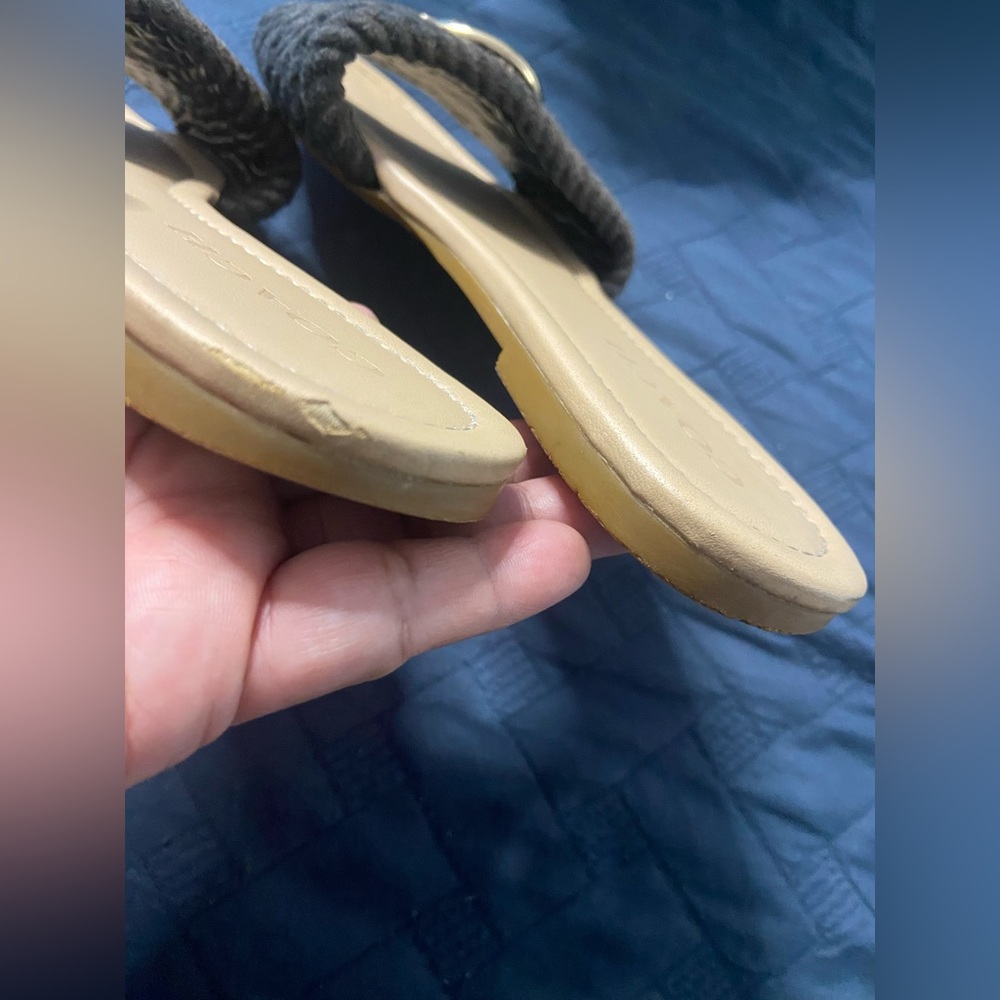 COACH Women's Black JOLIE ROPE Slide Sandals - Picture 3 of 4